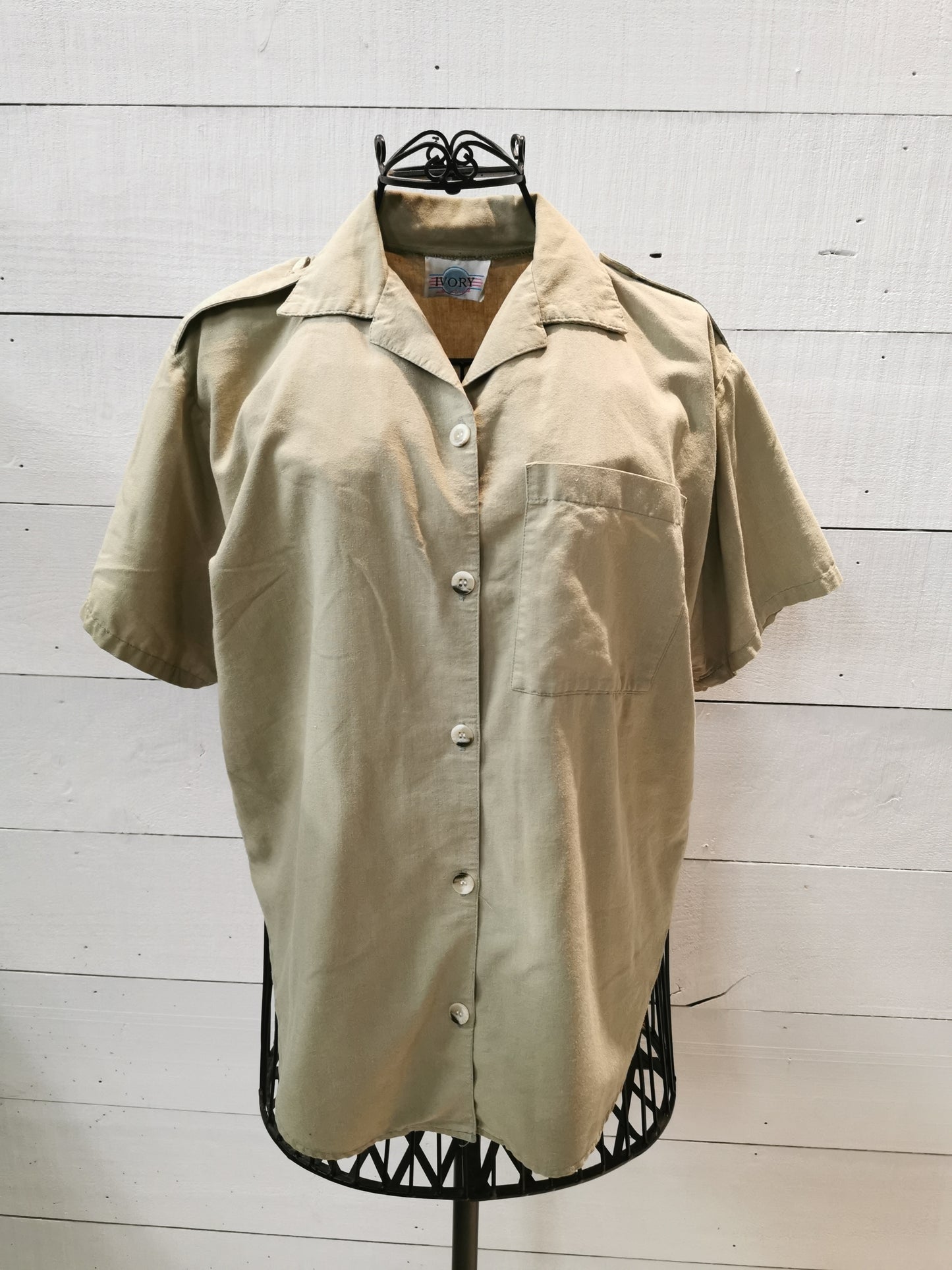 Ivory International Khaki Dress Shirt