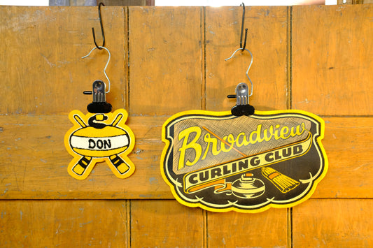 Vintage Curling Badge with the name "Don"