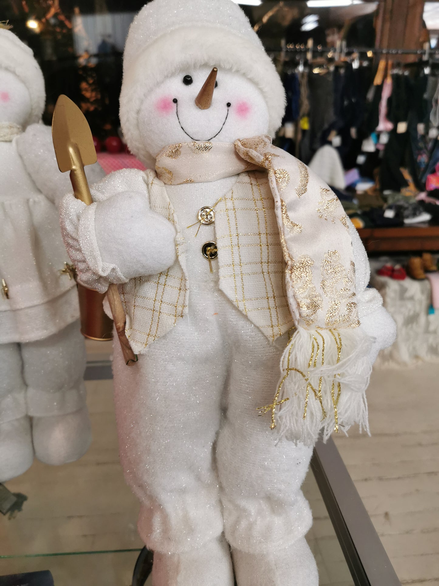 Plush Snowman Figurine