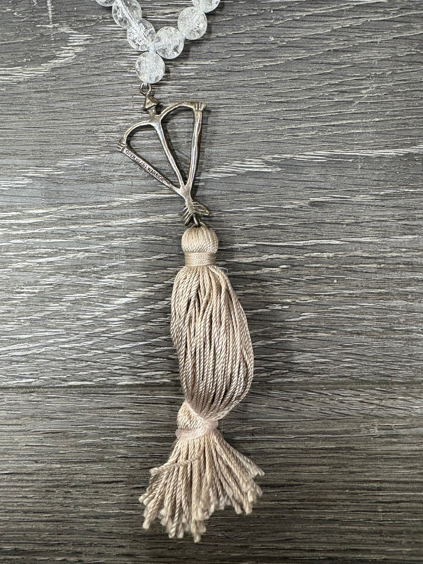 Open Heart Warrior Chakra Mala Quartz and Sterling Silver