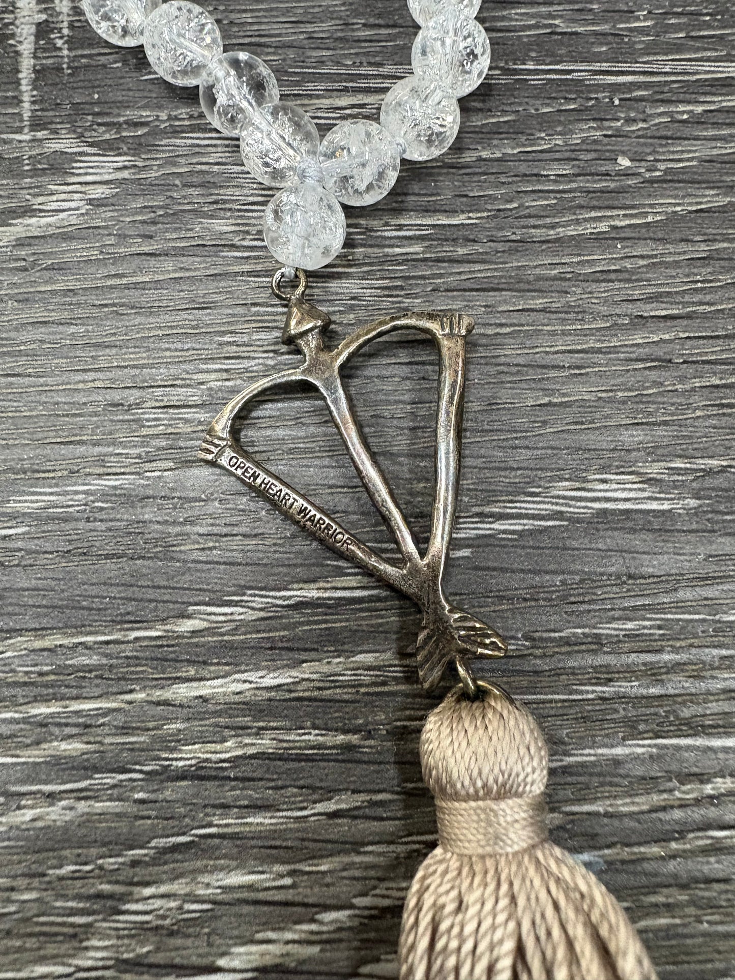 Open Heart Warrior Chakra Mala Quartz and Sterling Silver