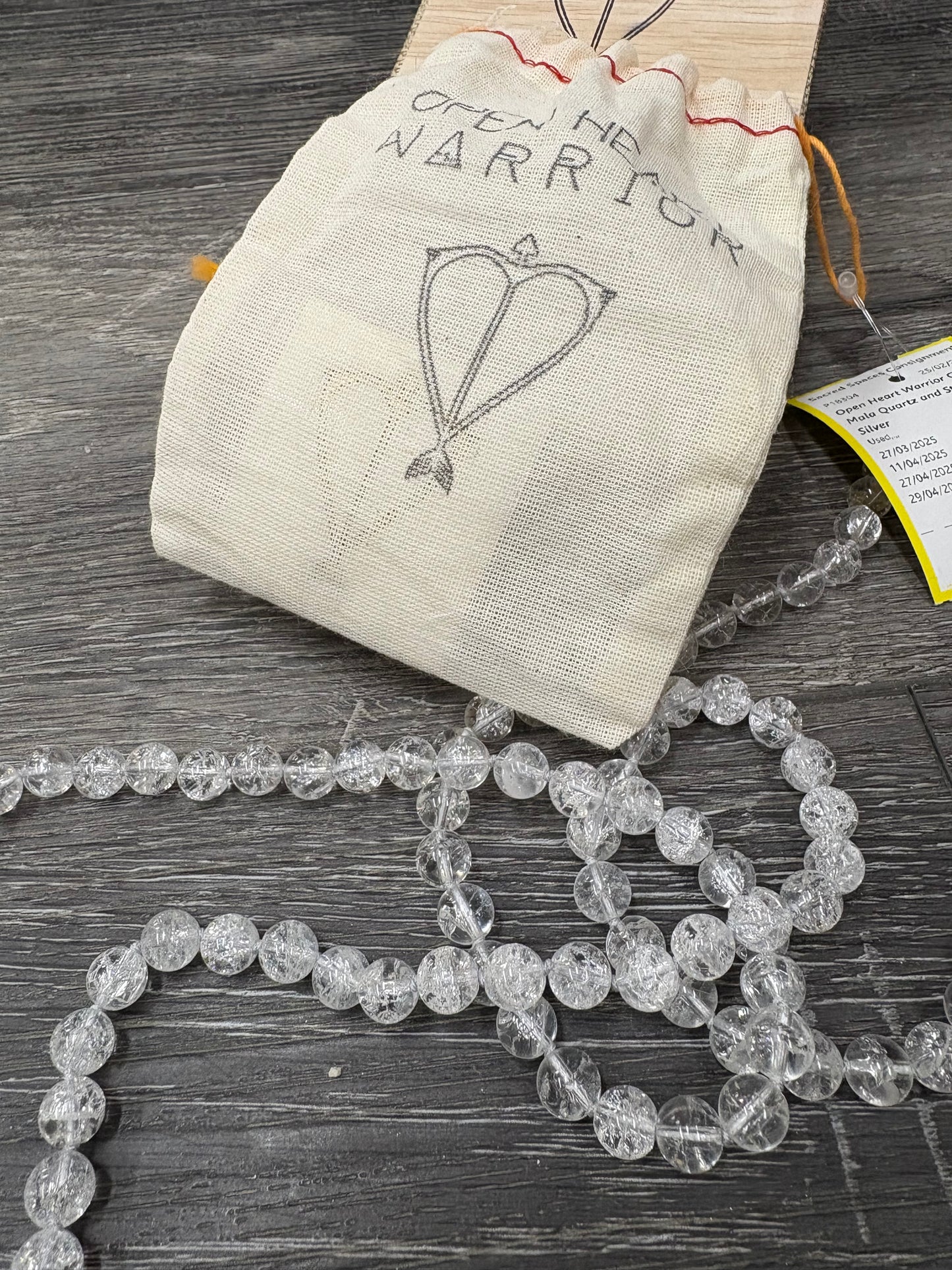 Open Heart Warrior Chakra Mala Quartz and Sterling Silver