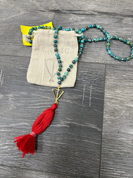 Open Heart Warrior Chakra Mala Turquoise