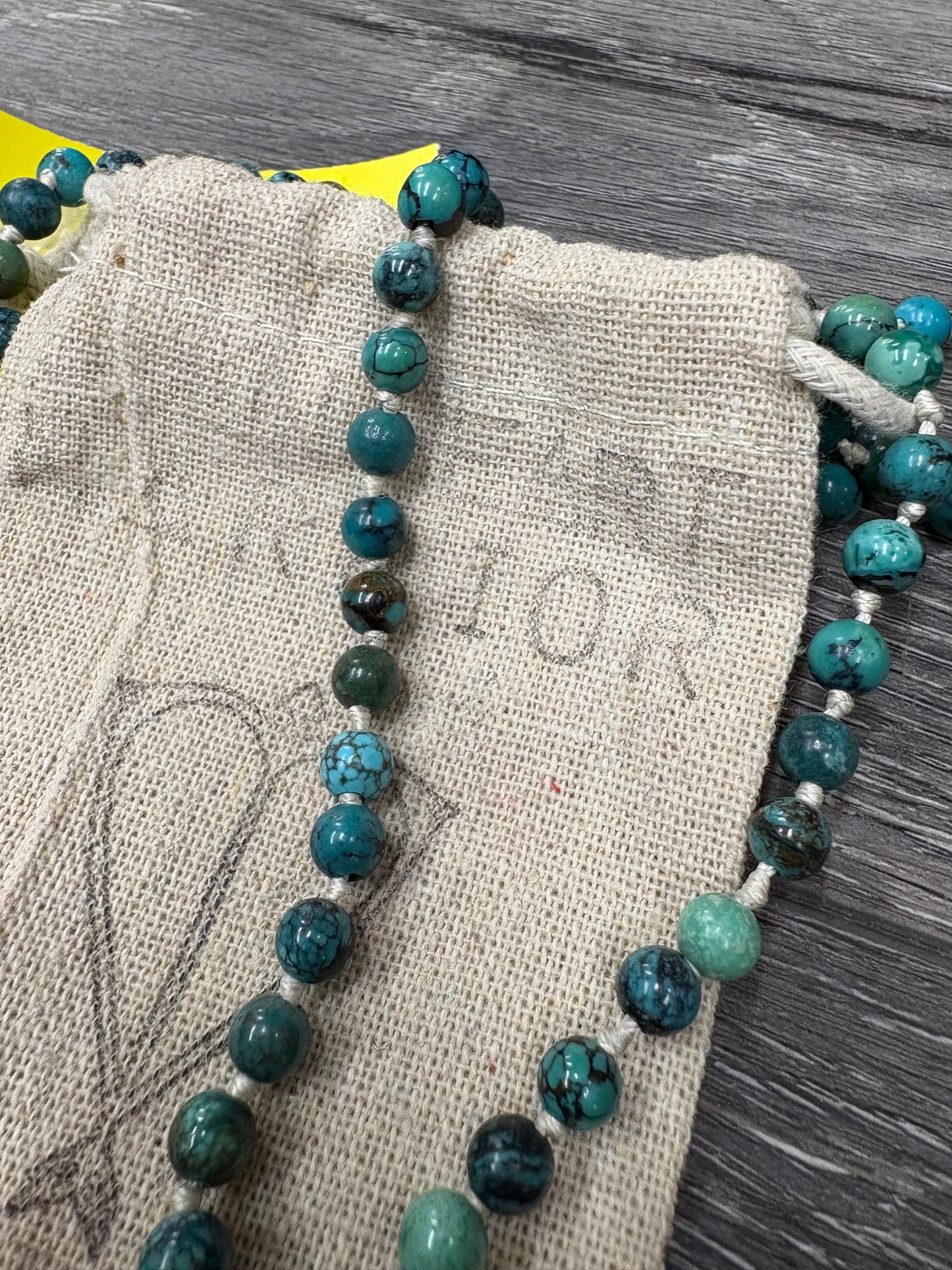 Open Heart Warrior Chakra Mala Turquoise